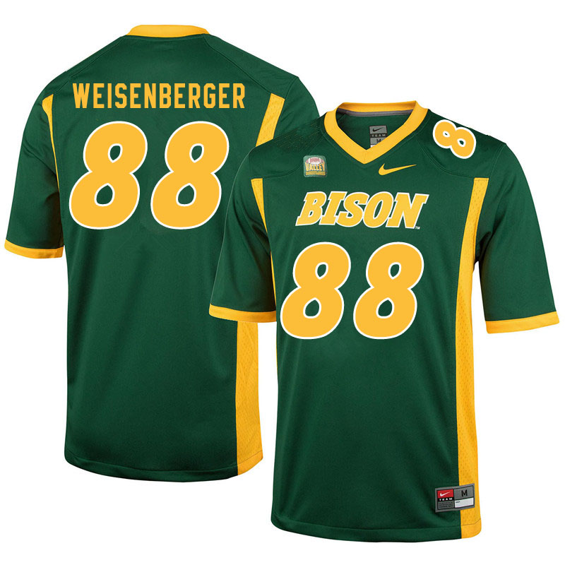 Men #88 Dawson Weisenberger North Dakota State Bison College Football Jerseys Sale-Green - Click Image to Close